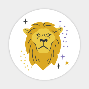 signe du zodiaque lion Magnet